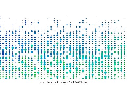 Light Blue, Green vector template with circles. Illustration with set of shining colorful abstract circles. Pattern for ads, leaflets.