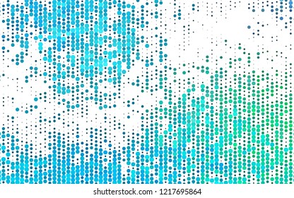 Light Blue, Green vector template with circles. Blurred bubbles on abstract background with colorful gradient. Pattern for ads, booklets.
