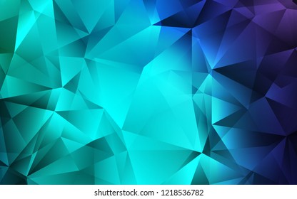 Light Blue, Green vector template with crystals, triangles. Beautiful illustration with triangles in nature style. Modern template for your landing page.