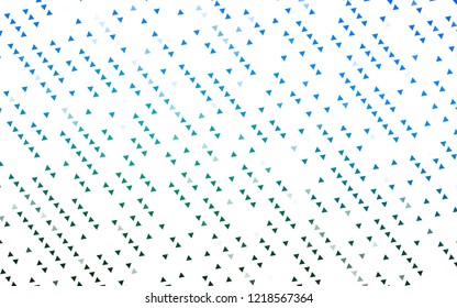 Light Blue, Green vector template with crystals, triangles. Decorative design in abstract style with triangles. Best design for your ad, poster, banner.