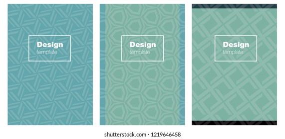 Light Blue, Green vector template for journals. Beautiful colorful sample in abstract style. Pattern notebooks, journals.