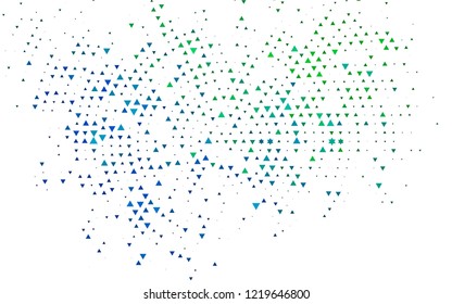 Light Blue, Green vector template with crystals, triangles. Modern abstract illustration with colorful triangles. Best design for your ad, poster, banner.