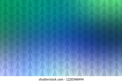 Light Blue, Green vector template with lines, triangles. Beautiful illustration with triangles in nature style. Template for wallpapers.