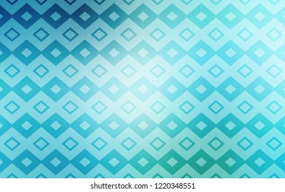 Light Blue, Green vector template with rhombus. Beautiful illustration with rectangles and squares. Pattern for busines ad, booklets, leaflets