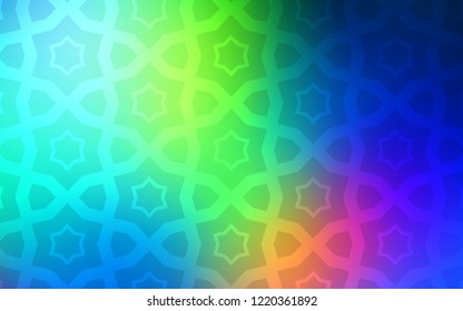 Light Blue, Green vector template with sky stars. Decorative illustration with stars on abstract template. Pattern for websites, landing pages.