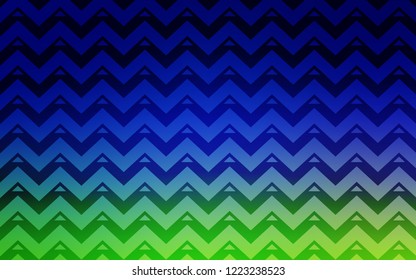 Light Blue, Green vector template with lines, triangles. Abstract gradient illustration with triangles, lines. Pattern for commercials.