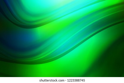 Light Blue, Green vector template with lines, ovals. An elegant bright illustration with gradient. Textured wave pattern for backgrounds.