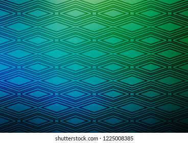 Light Blue, Green vector template with sticks, squares. Colorful lines, squares on abstract background with gradient. Smart design for your business advert.