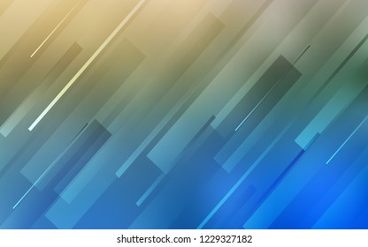 Light Blue, Green vector template with repeated sticks. Shining colored illustration with sharp stripes. Best design for your ad, poster, banner.