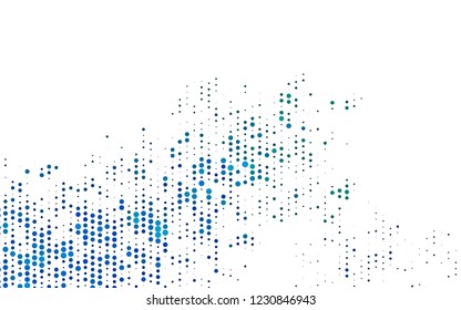 Light Blue, Green vector template with circles. Illustration with set of shining colorful abstract circles. Pattern for beautiful websites.