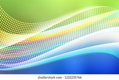 Light Blue, Green vector template with circles, triangles. Modern abstract colorful illustration with spheres and lines. Pattern for trendy fabric, wallpapers.