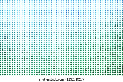 Light Blue, Green vector template with circles. Beautiful colored illustration with blurred circles in nature style. Pattern for ads, booklets.