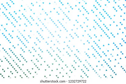 Light Blue, Green vector template with crystals, triangles. Beautiful illustration with triangles in nature style. Pattern for busines ad, booklets, leaflets