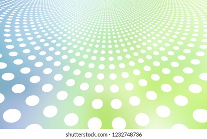 Light Blue, Green vector template with circles. Blurred bubbles on abstract background with colorful gradient. Pattern can be used for beautiful websites.