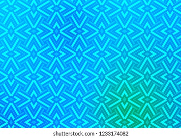 Light Blue, Green vector template with crystals, triangles. Abstract gradient illustration with triangles. Pattern for commercials.