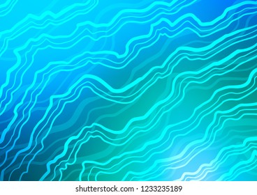 Light Blue, Green vector template with lava shapes. Shining crooked illustration in marble style. Brand new design for your ads, poster, banner.