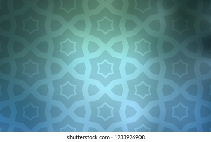 Light Blue, Green vector template with sky stars. Blurred decorative design in simple style with stars. Best design for your ad, poster, banner.