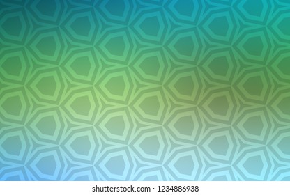 Light Blue, Green vector template in hexagonal style. Abstract illustration with colorful hexagons. Design for your business advert.