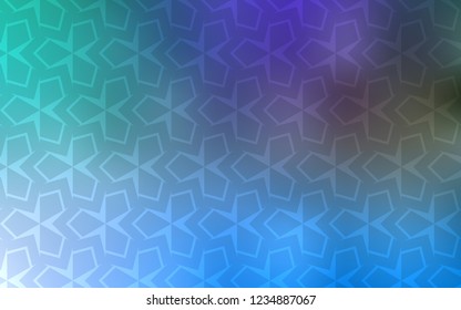 Light Blue, Green vector template with rhombus. Beautiful illustration with rectangles and squares. Pattern for commercials.