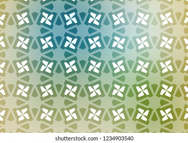Light Blue, Green vector template with triangles, squares. Illustration with colorful triangles, rectangles. Template for wallpapers.