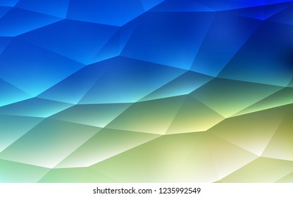 Light Blue, Green vector template with crystals, triangles. Decorative design in abstract style with triangles. Best design for your ad, poster, banner.