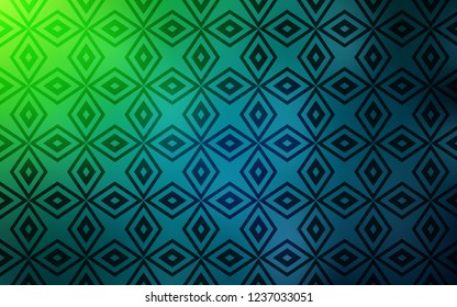 Light Blue, Green vector template with crystals, rectangles. Rectangles on abstract background with colorful gradient. Pattern for busines ad, booklets, leaflets