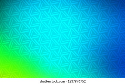 Light Blue, Green vector template with crystals, triangles. Abstract gradient illustration with triangles. Pattern can be used for websites.