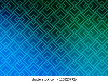 Light Blue, Green vector template with repeated sticks. Shining colored illustration with narrow lines. Pattern for business booklets, leaflets.