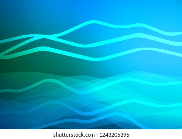 Light Blue, Green vector template with repeated sticks. Lines on blurred abstract background with gradient. Best design for your ad, poster, banner.