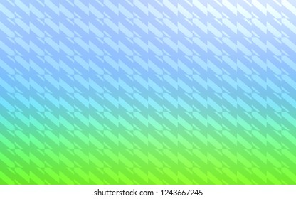 Light Blue, Green vector template with repeated sticks. Shining colored illustration with sharp stripes. Pattern for ad, booklets, leaflets.