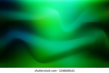 Light Blue, Green vector template with lines, ovals. Shining crooked illustration in marble style. The elegant pattern for brand book.