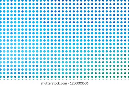 Light Blue, Green vector template with circles. Glitter abstract illustration with blurred drops of rain. Pattern for ads, leaflets.