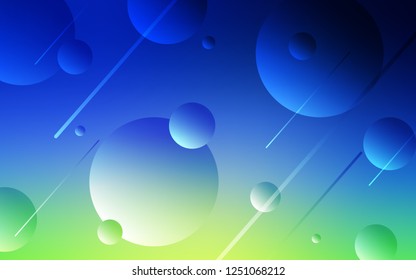 Light Blue, Green vector template with circles. Abstract illustration with colored bubbles in nature style. Pattern can be used as texture of wallpapers.