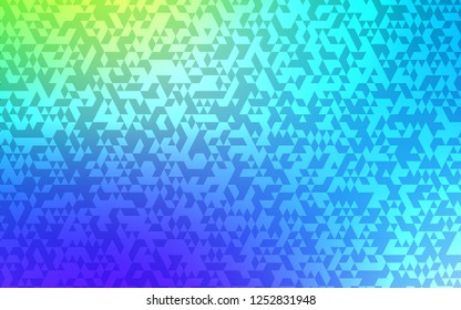Light Blue, Green vector template with crystals, triangles. Illustration with set of colorful triangles. Modern template for your landing page.