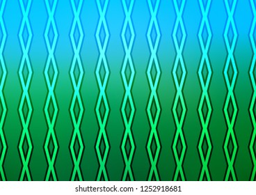 Light Blue, Green vector template with sticks, squares. Glitter abstract illustration with colorful lines, rhombuses. Pattern for ads, posters, banners.