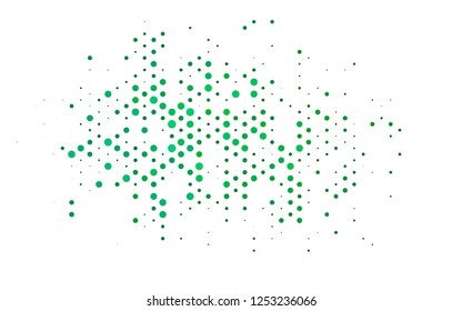 Light Blue, Green vector template with spots. Illustration with set of shining colorful abstract circles. Template for your brand book.