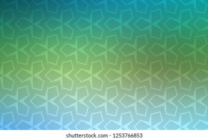 Light Blue, Green vector template with rhombus. Rectangles on abstract background with colorful gradient. Best design for your ad, poster, banner.