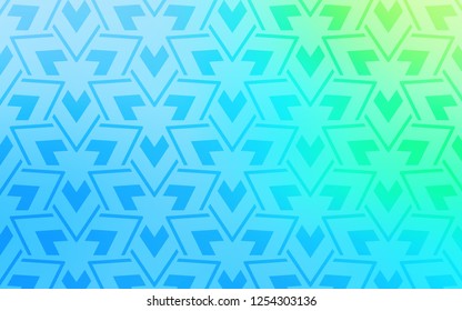 Light Blue, Green vector template with lines, triangles. Triangles on abstract background with colorful gradient. Pattern for websites.