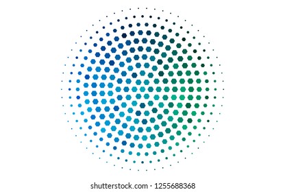 Light Blue, Green vector template in hexagonal style. Glitter abstract illustration in hexagonal style. Pattern for texture of wallpapers.