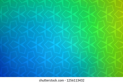 Light Blue, Green vector template with rhombus. Illustration with set of colorful rectangles. The template can be used as a background.