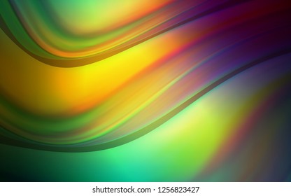 Light Blue, Green vector template with lines, ovals. Geometric illustration in marble style with gradient.  A completely new template for your business design.