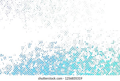 Light Blue, Green vector template with circles. Blurred bubbles on abstract background with colorful gradient. Pattern of water, rain drops.