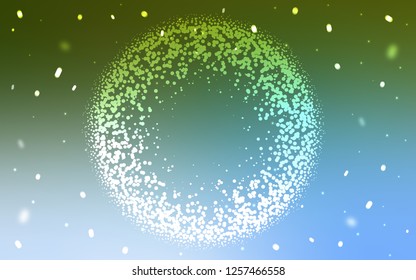 Light Blue, Green vector template with circles. Blurred decorative design in abstract style with bubbles. Design for your business advert.