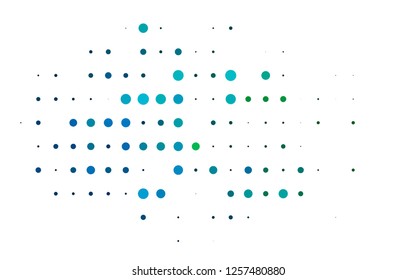 Light Blue, Green vector template with circles. Illustration with set of shining colorful abstract circles. Pattern of water, rain drops.
