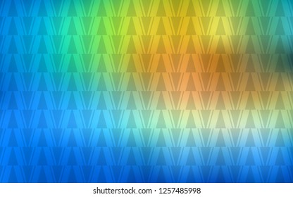 Light Blue, Green vector template with lines, triangles. Beautiful illustration with triangles in nature style. Best design for poster, banner.