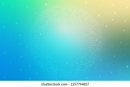 Light Blue, Green vector template with space stars. Modern abstract illustration with Big Dipper stars. Smart design for your business advert.