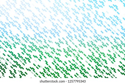 Light Blue, Green vector template with repeated sticks. Shining colored illustration with narrow lines. Smart design for your business advert.