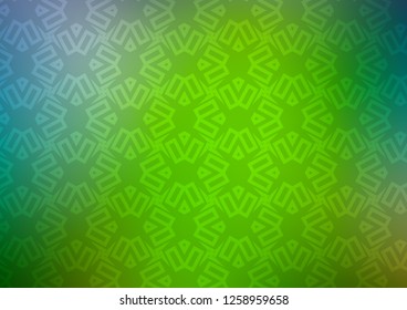 Light Blue, Green vector template with triangles, squares. Abstract gradient illustration with triangles, cubes. Pattern for busines ad, booklets, leaflets