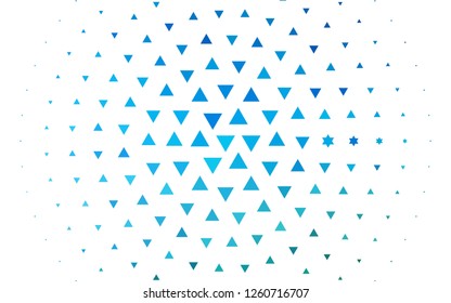 Light Blue, Green vector template with crystals, triangles. Triangles on abstract background with colorful gradient. Best design for your ad, poster, banner.