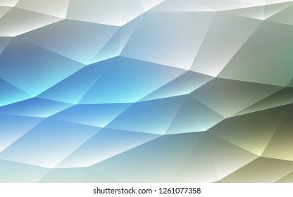 Light Blue, Green vector template with crystals, triangles. Decorative design in abstract style with triangles. Modern template for your landing page.